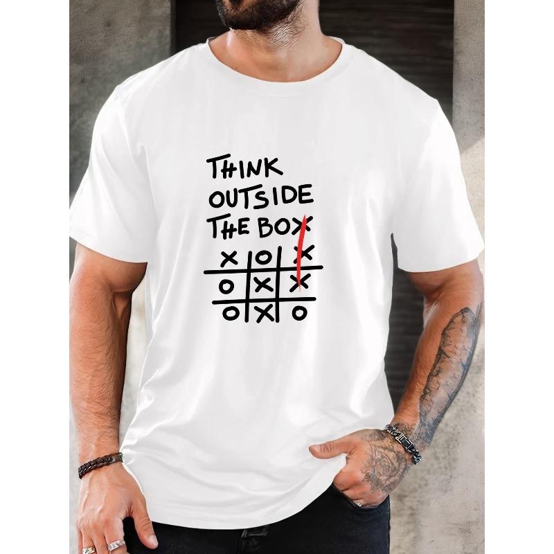 European Size Men s 180gsm Heavyweight 100% Cotton Short-Sleeve T-shirt, Summer Stylish Printed Versatile Tee S