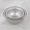 PEARL METAL Punching Bowl Strainer Set of 3, 15cm / 18cm / 21cm, with Feet, Stainless Steel, AZ-5566, Silver