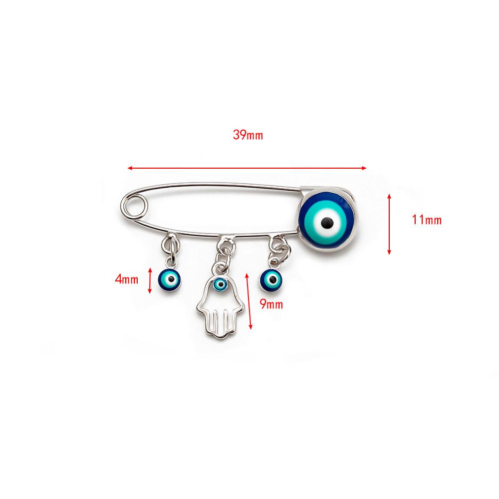 

Fashion Eye Hand Pendants Gold/Silver Color Pins Crystal Buckle Clip Collar Needle Ladies Men s Jewelry Accessories,1PC