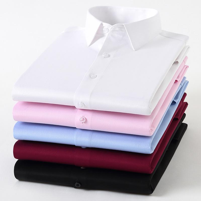 Unisex Long Sleeve Bamboo Fiber Non-Iron Shirt - High Drape and Elastic, Available In Stock.