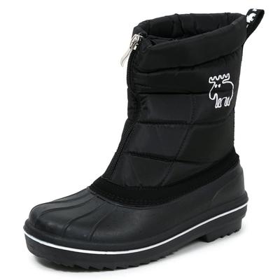 Mozu Bean Down Boots, Inner Boa, Center Zipper, Women's, Black, Size 25cm