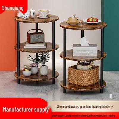 Round Edge Multi-layer Bedside and Living Room Storage Table
