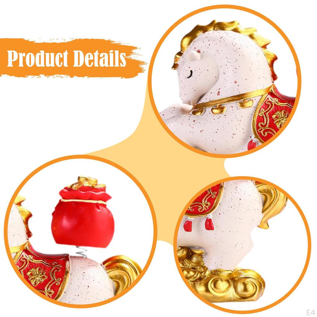 Horse Figurine Chinese Fengshui Resin Housewarming Gift Desktop Decoration Animal Sculpture
