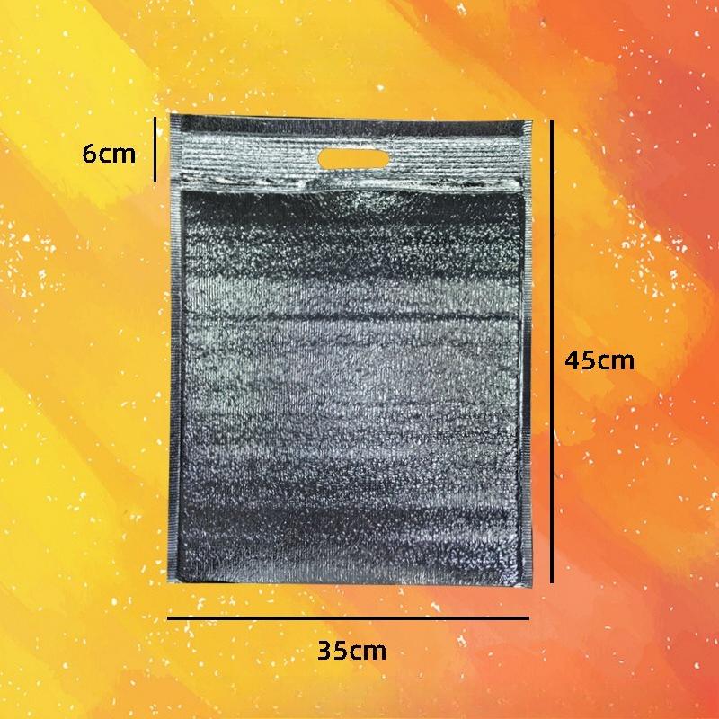 Thermal Insulation Aluminum Foil Disposable Food Delivery Pouch Food Fresh-keeping Refrigerate Bags Self Sealing Zipper Three-dimensional Tote Pockets