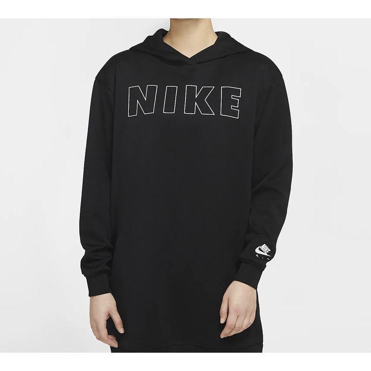 Nike Vestido de Punto con Capucha y Manga Larga Vestido de Mujer Negro CJ3113-010