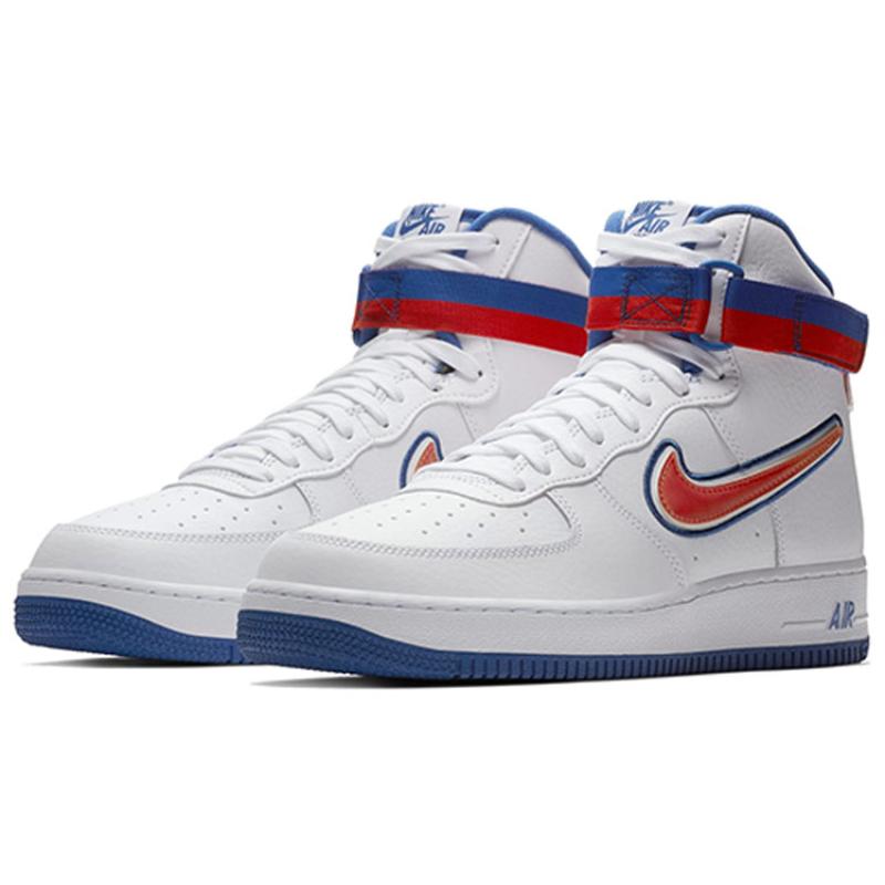 Nike Air Force 1 High Sport Nba White Team Orange Game Royal Sneakers AV3938-100