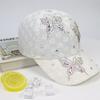 Butterfly Embroidered Baseball Cap With Breathable Mesh For Outdoor Sun Protection