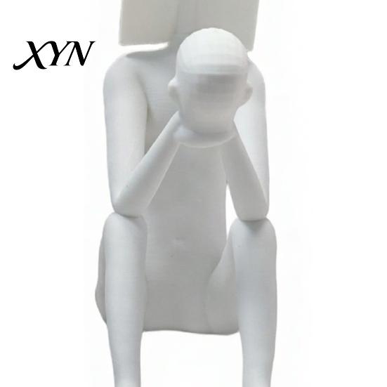 Nordic Style Decoration 3D Printed Reading Man Statue, Abstract Book Head Sculpture, Desktop Phone Stand Creative Desk Decor, Holder for Home