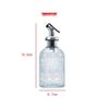 Small Transparent Retro Glass Oil Bottle with Embossed Floral Pattern for Olive & Sesame Oil
