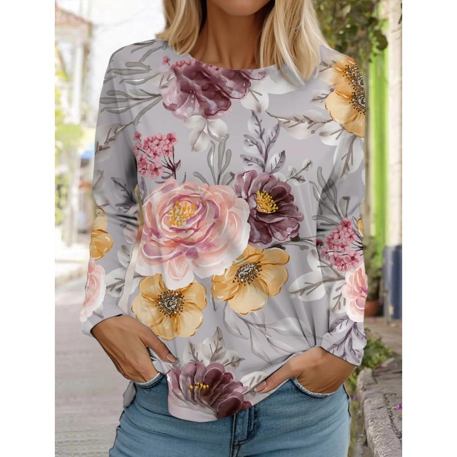 

Футболка с длинным рукавом с 3D-принтом, топы для женщин 6XL