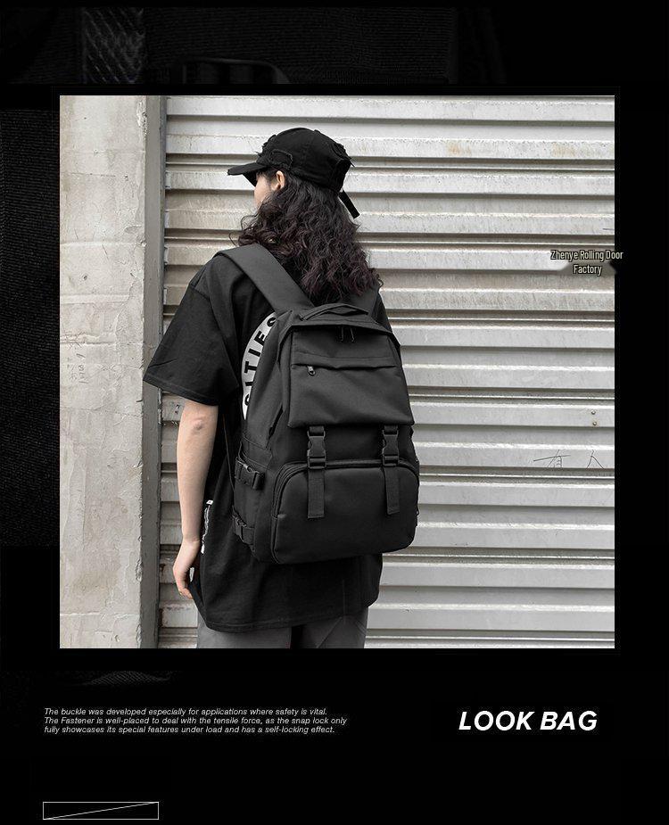 Trendy Minimalist Harajuku Backpack for Travel and School - Unisex Large Capacity