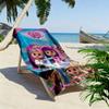 BFF Cartoon Print Beach Towel, Large Soft Quick Dry Towel for Beach Camping Swimming