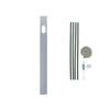 Nisseikinzoku Aluminum Window Panel for Air Conditioner Piping, Silver, Adjustable 850-1380mm, Anodized Finish, Auxiliary Lock & Packing, C-MP14-S