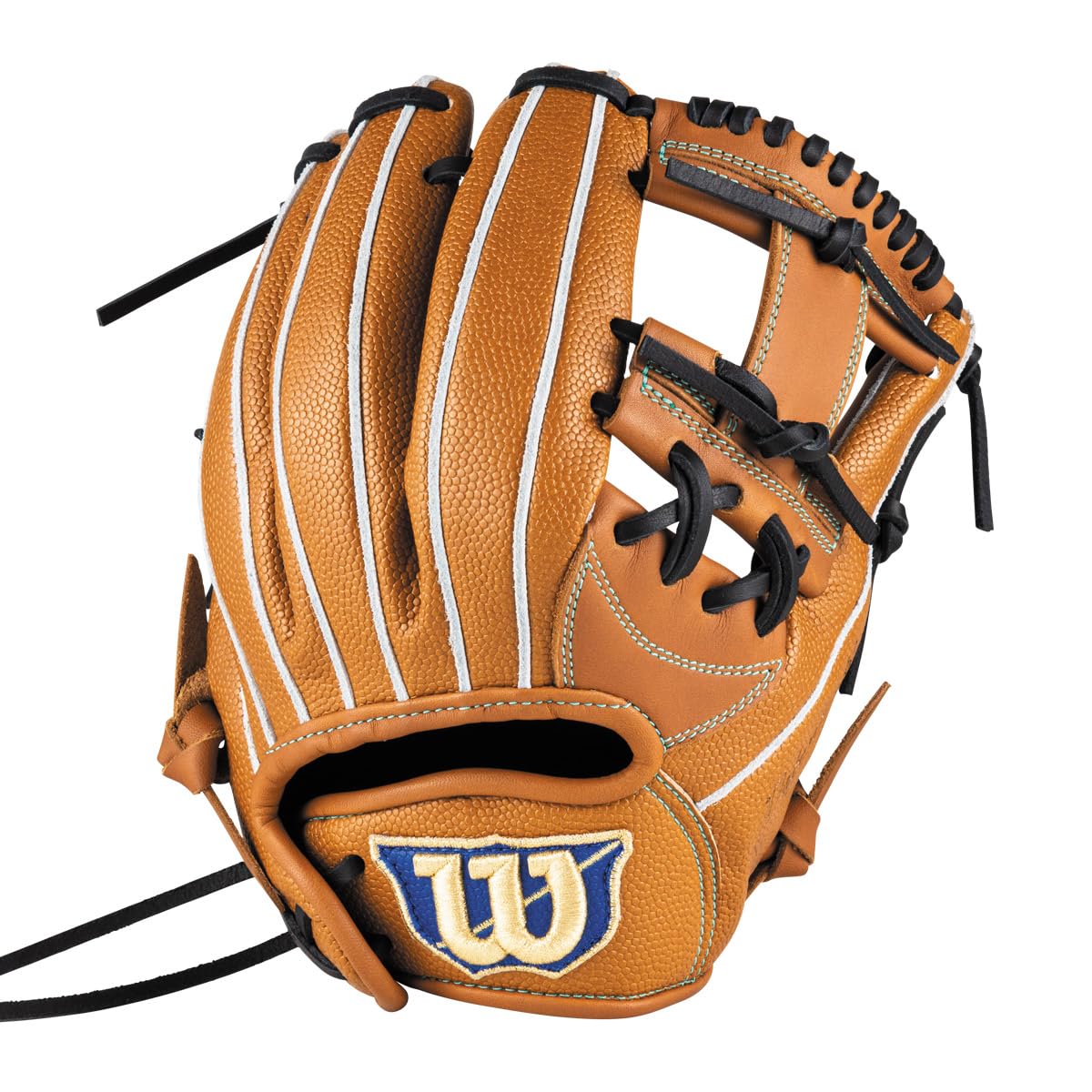 Wilson DUAL Junior Baseball Size WBW104466 D-MAX Glove, Infield, 7J, S-Tan/S-Tan SS,