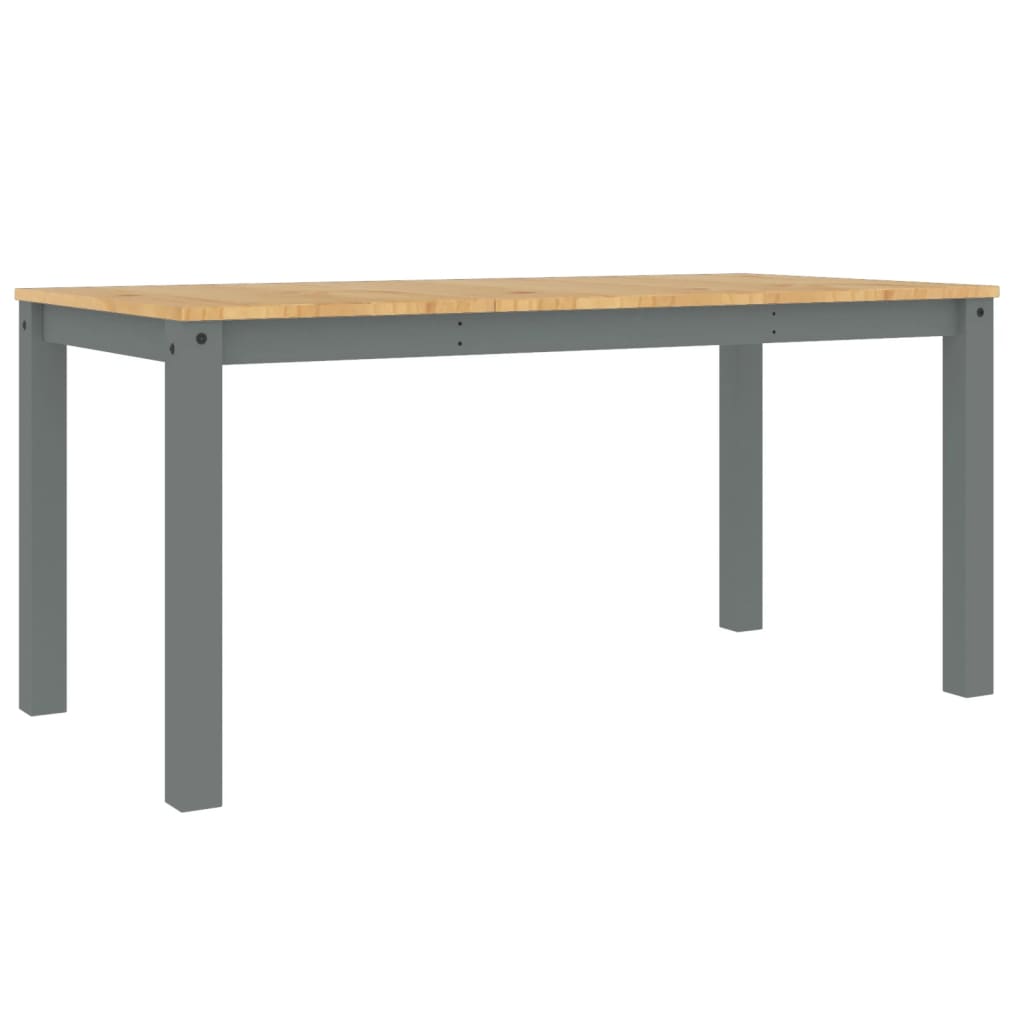 Vidaxl Panama Dining Table, Grey, 160X80X75 Cm, Pine Wood