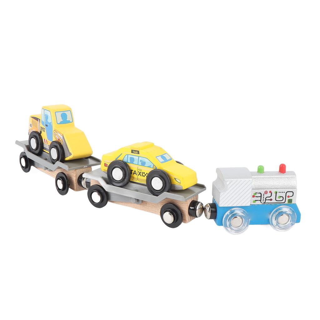 Wooden Train Set Child Friendly Safe Portable Colorful Wood Toy Train Set for Major Brand Boys Girls