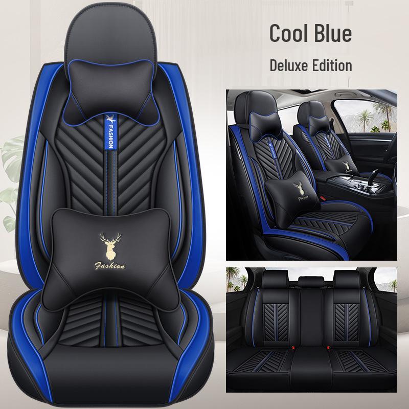 Four Seasons Universal Leather Car Seat & Steering Wheel Cover Set