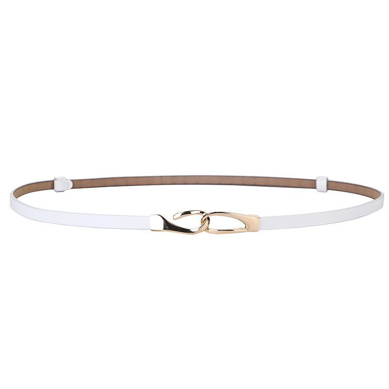 Dress Belt Leather Womens Alloy Clasp Smooth Fashion Formal Wear Decoration