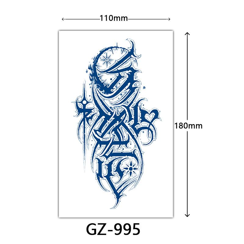 Juice Tattoo Stickers, Herbal Tattoo Stickers, Semi-Permanent English Letter Tattoo Stickers Tattoo