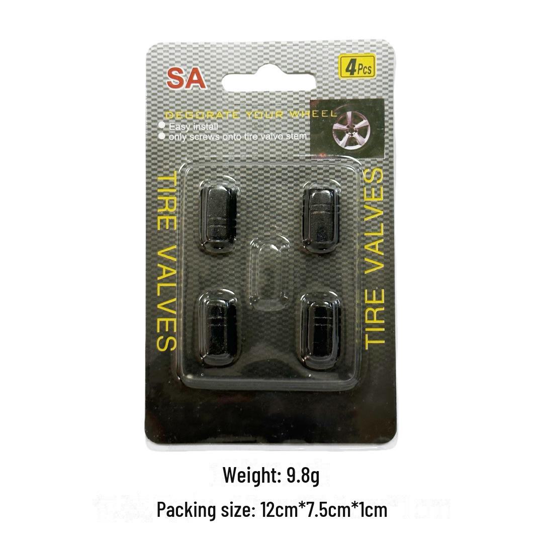 

Універсальні алюмінієві ковпачки на ніпелі шин, набір 4 шт., 5 кольорів у наявності чорний