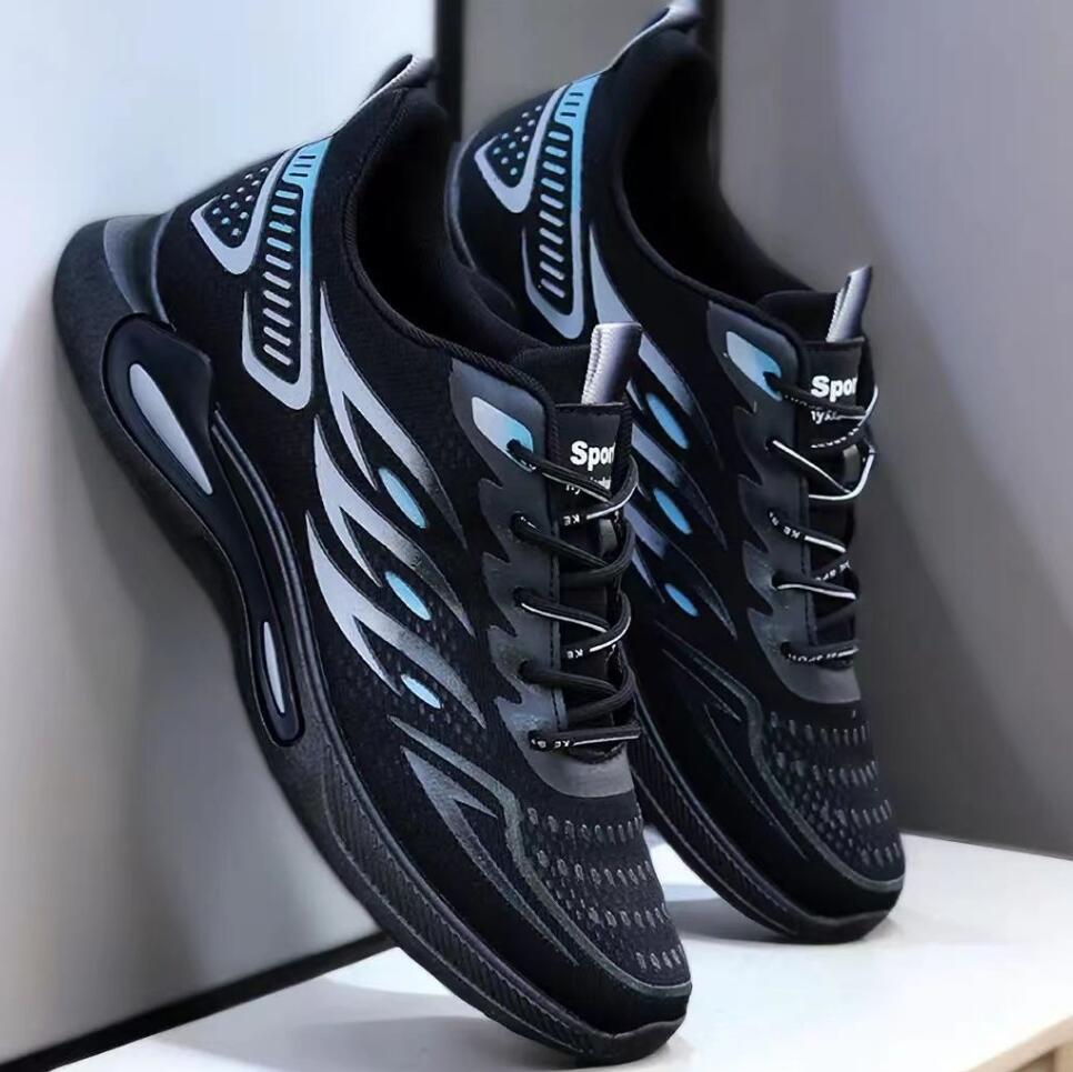 Men Summer Casual Outdoor Sports Sneakers Mesh Lightweight Casual Shoes Wear Resistant Anti Slip Running Footwear Male