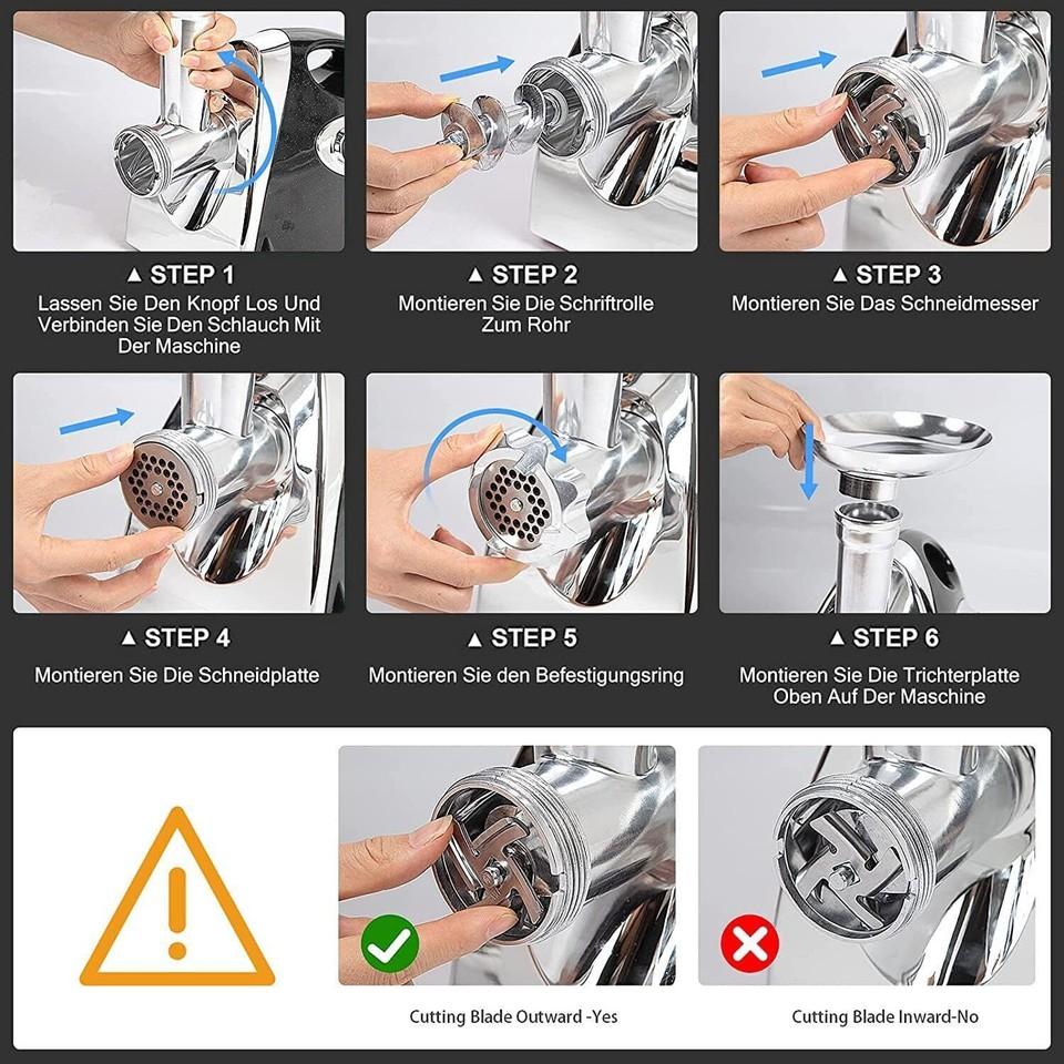 Mașină de tocat carne electrică 220V Umplător de cârnați Răzătoare Mașină de cârnați detașabilă