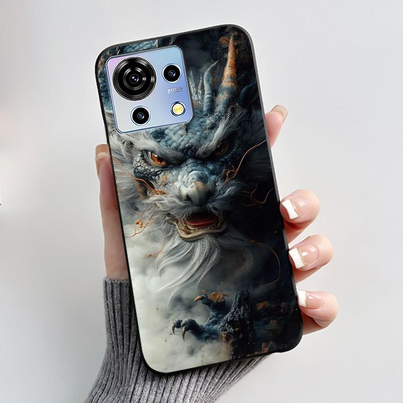 For ZTE Blade V50 Vita Case Black TPU Silicone Luxury Cute Cool Flower Phone Cases for Blade V 50 Vita V50Vita Bumper Soft Cover
