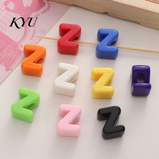 Craft Beads Set 10Pcs DIY Acrylic Bubble Letter Beads, Colorful Large Alphabet for Jewelry Making Crafts Making, Spacer Keychain Bag Charm Custom Word