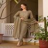 Elegant Straight-Cut Kurti Pant Set with Embroidered Yoke & Matching Dupatta