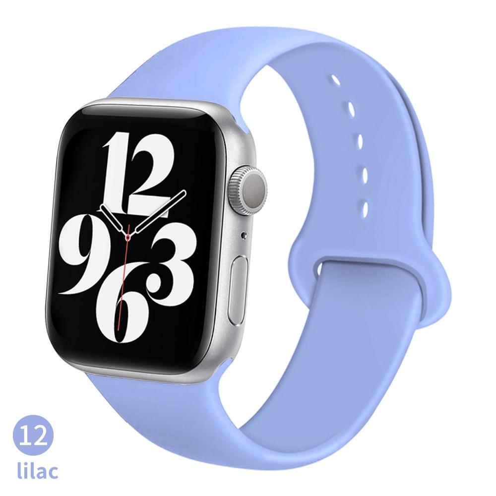Silicone Strap For Apple Watch Band 44mm 40mm 42mm 38mm 40 44 Mm Breathable Bracelet Correa iWatch Serie 3 6 5 4 SE 7 45mm 41mm