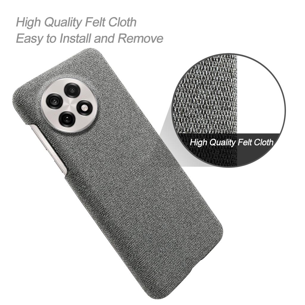 Phone Case for OnePlus 13R 5G/Ace 5 5G/Ace 5 Pro 5G Cloth Texture Anti-Scratch Protective PC Back Cover