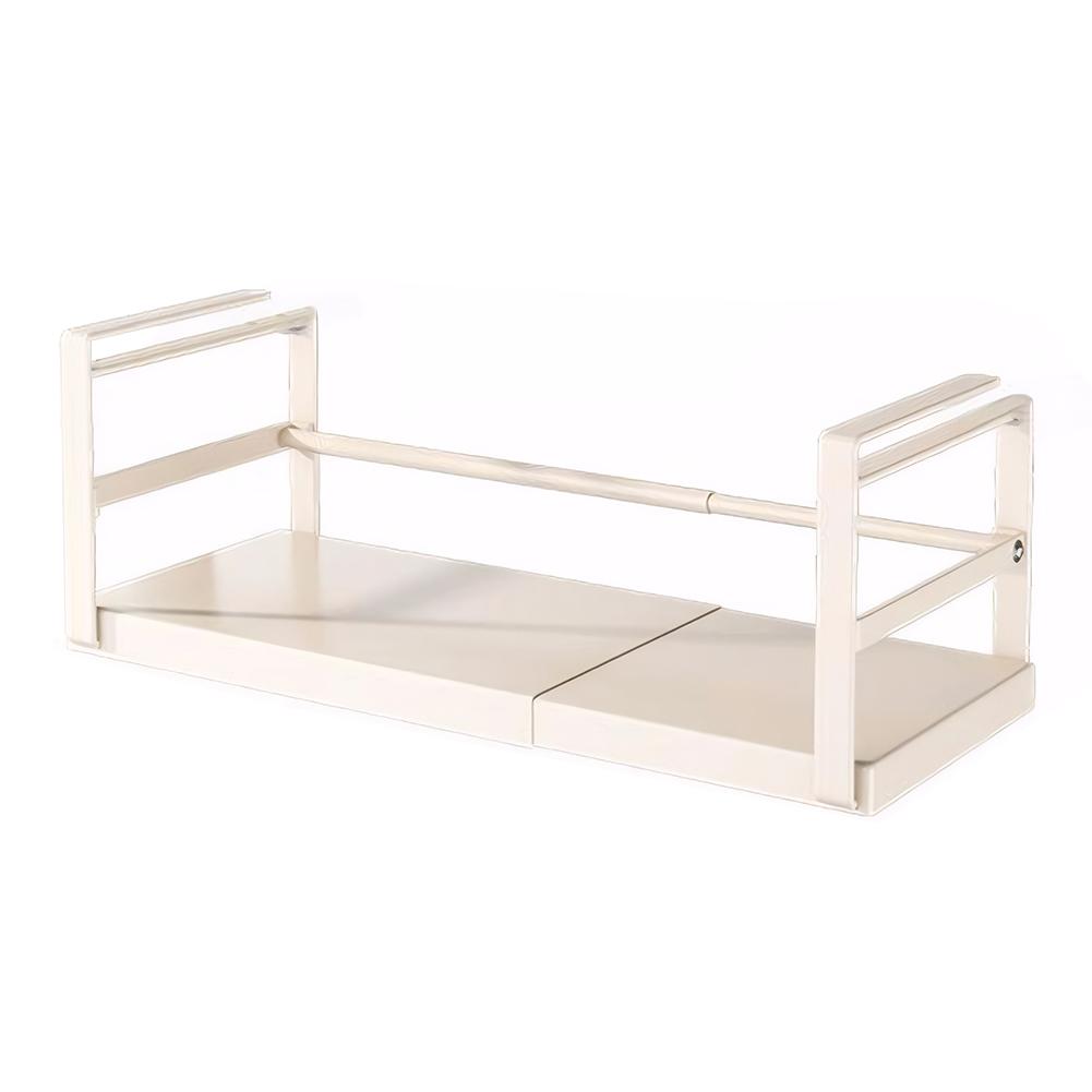 Extendable Under Cabinet Add-on Storage Baskets & Thick Clip Heavy Duty Under Cabinet Organizer for Kitchen Counter