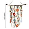 Colorful Floral Wall Accent Crochet Flower Garden Hanging, Knitted Tapestry, Handmade Boho Decorative Hanging Pendant Farmhouse Art for Bedroom