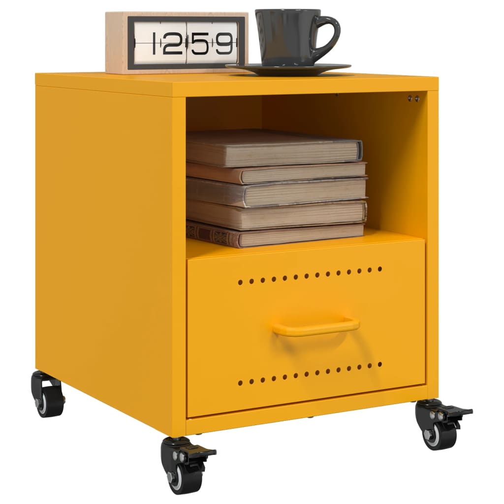 Nightstand Mustard Yellow 36 x 39 x 43.5 cm Steel