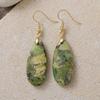 Luxury High Quality Natural Emperor Stone Water Drop Earrings Earrings European and American Popular Retro Jewelry