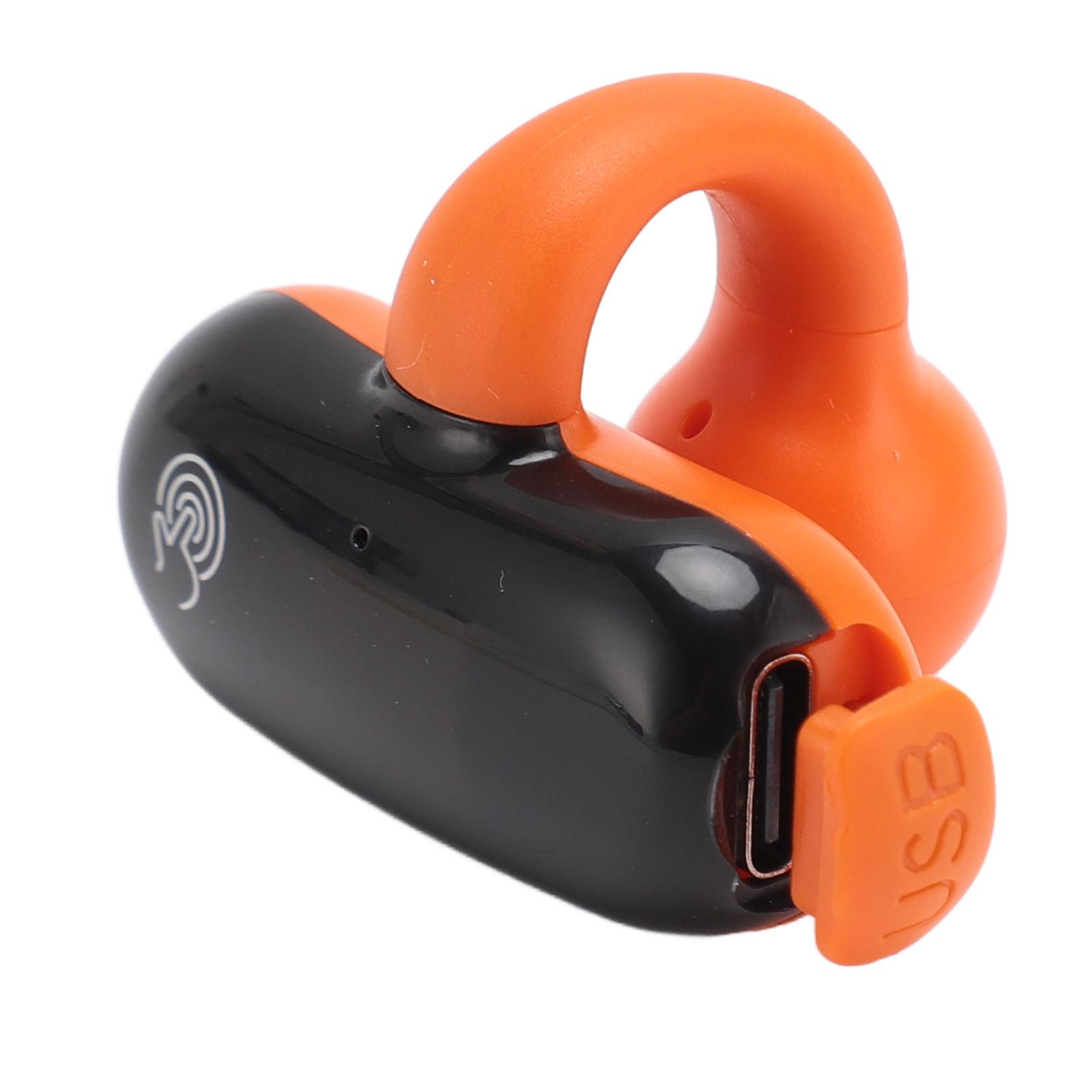 

Беспроводные наушники-клипсы с открытым ухом Bluetooth 5.2 с костной проводимостью, безболезненные, сверхдлительное время ожидания оранжевый