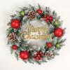 Weihnachtskranz für die Haustür, künstlicher PVC-Rattan-Girlande, Xmas-Hängekranz mit optionalem LED-Licht für Haus- und Einkaufszentrum-Dekoration