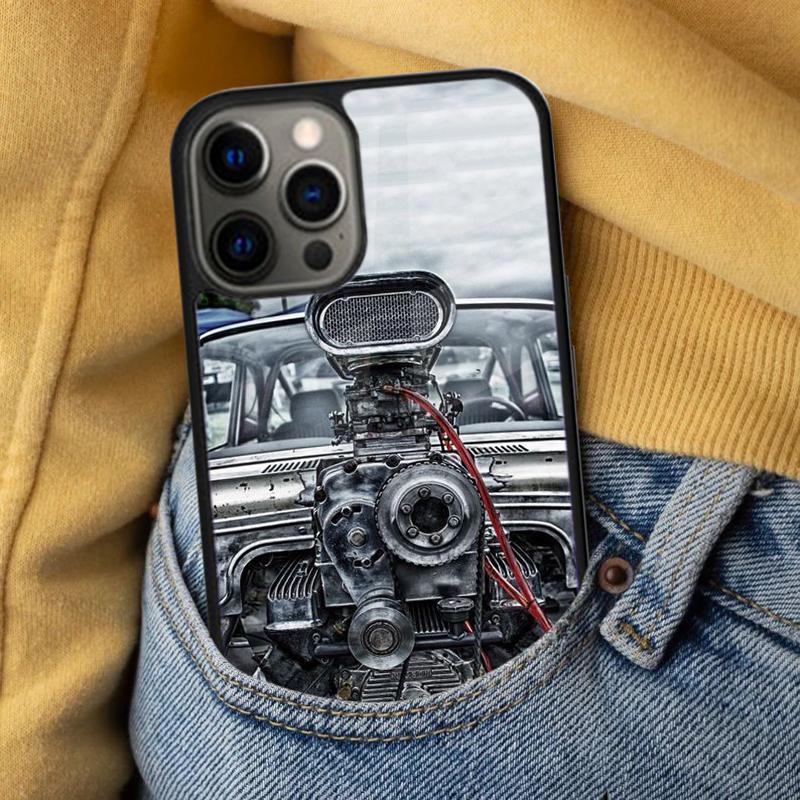 Car Parts Auto Mechanic Soft Phone Case for iPhone 17 Air 16e Pro Max 15 Pro 13 14 Plus 11 12 MagSafe Magnetic Coque