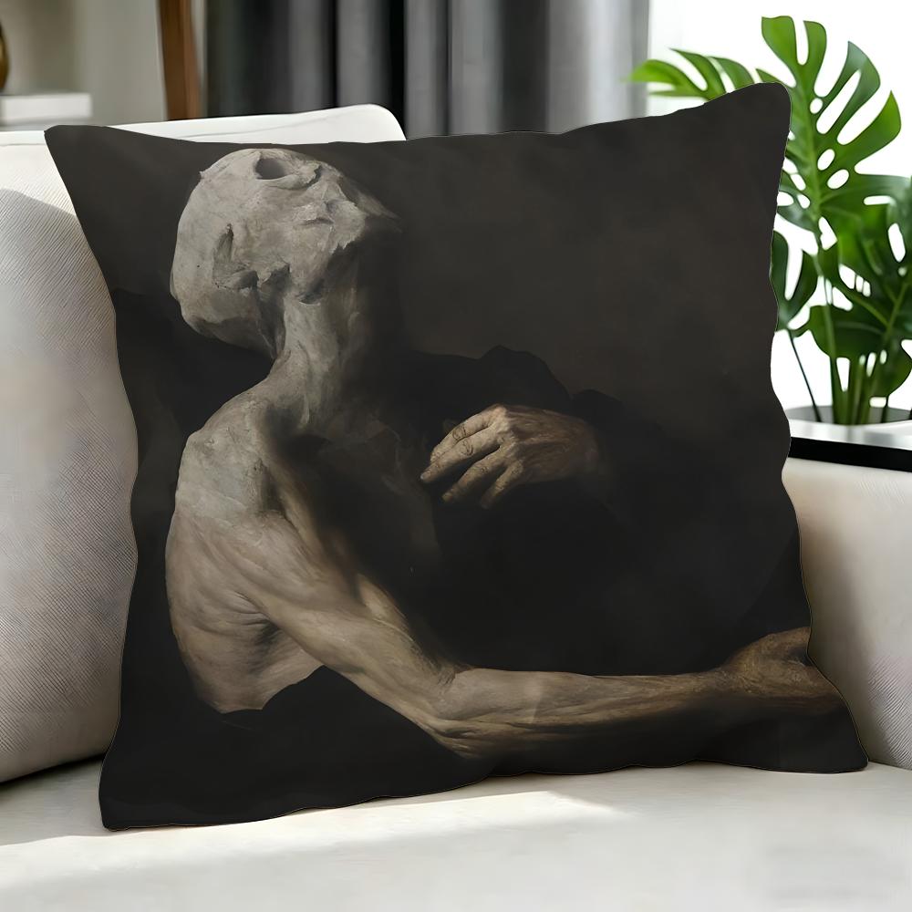 Art ZZdzislaw Beksinskied Cushion Cover Cushion Cover Set Pcs x x x Pillowcase Decorative Sofa Home Decor