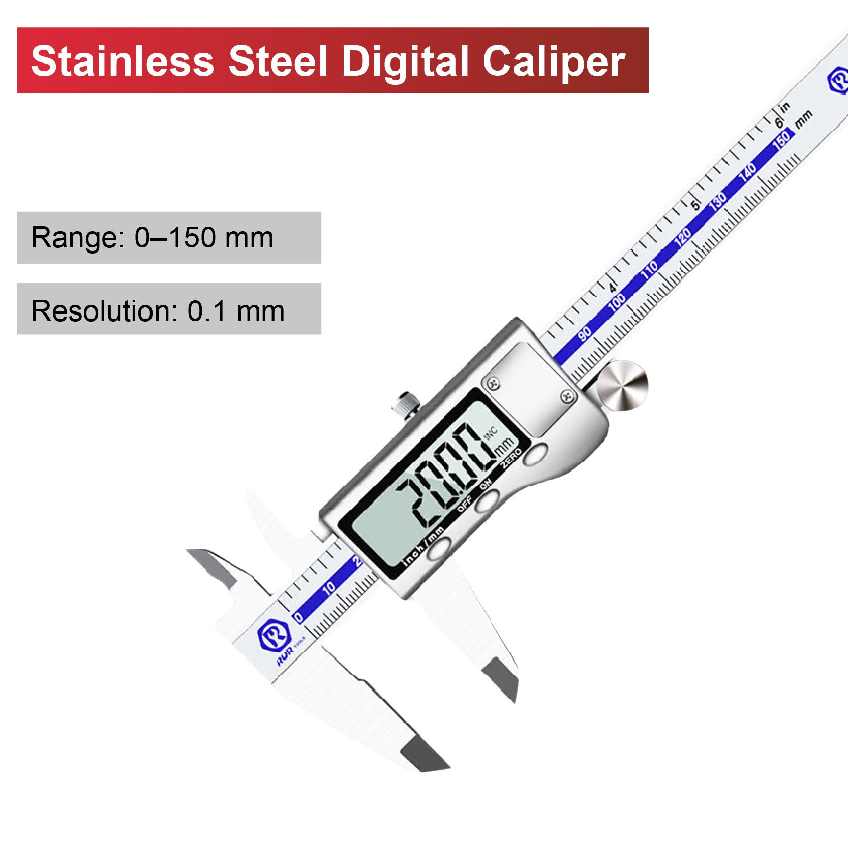 Stainless Steel Digital Caliper LCD Display Precision Measuring Tool 0-150mm 0-200mm Metric Inch Digital Caliper Standard