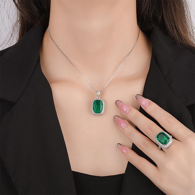 Schmuck Kupferboden Vergoldet Simulationsfarbe Schatz Einfaches Set Weiblich Fett Rechteckig 12 * 16