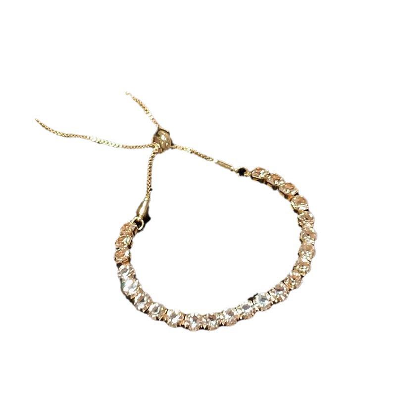 Geometrisches Zirkon-Patchwork-Auszieharmband: Luxuriöses, Stilvolles & Vielseitiges Armreif für Damen