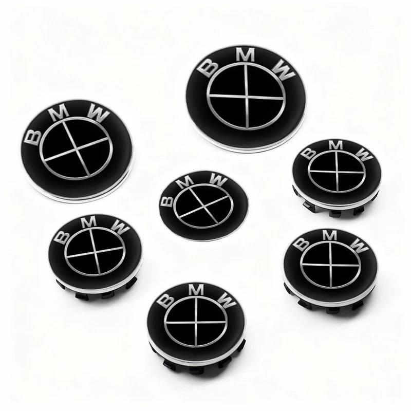 JKGN2 4Pcs BMW M Emblem Floating Wheel Center Caps 56MM/68MM Diameter Hub Cover for E46 E36 E34 F10 E90 F30 E60 E53 E30 E92 E87 Car Ac