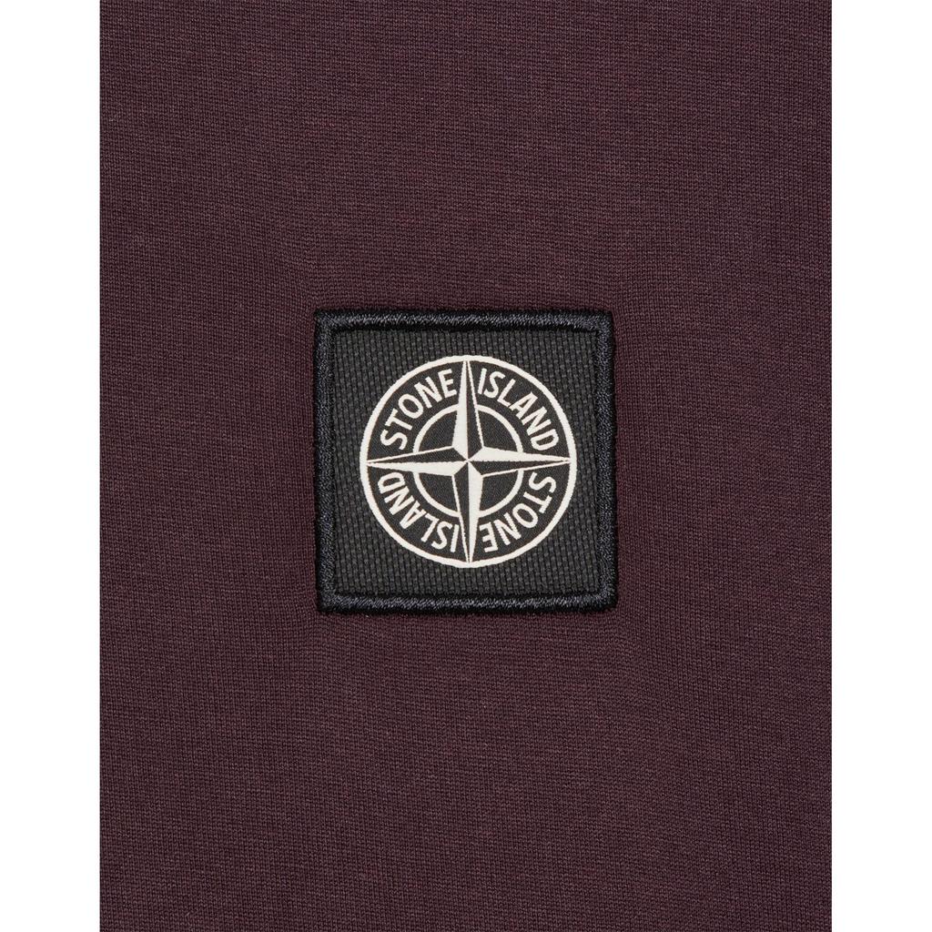 STONE ISLAND Logo Print Rundhals-Pullover Langarm-Sweatshirt Herren-Sweatshirt Magenta 791522713-V0011