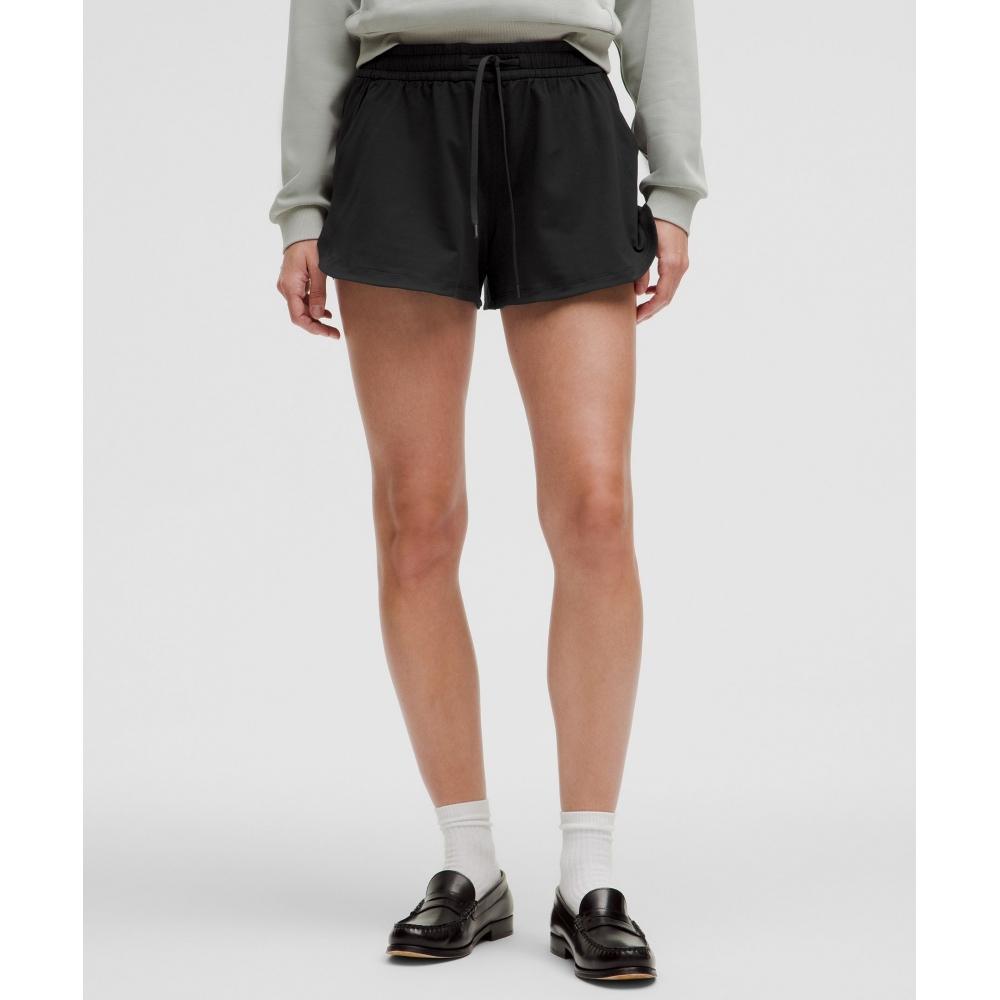 

Lululemon Мягкий трикотажный короткий джемпер средней посадки с закругленным подолом 3, черный XS