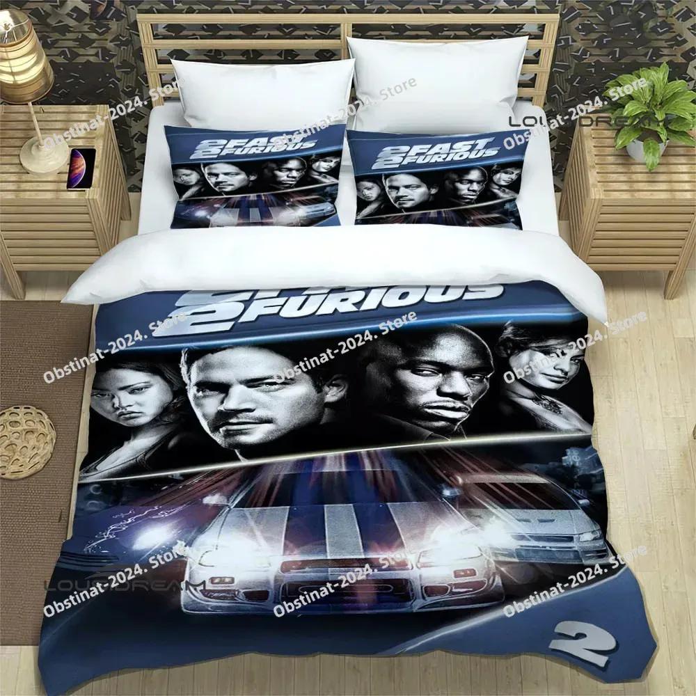 Set da letto stampato Fast & Furious set di biancheria da letto squisito set copripiumino copriletto set da letto lusso regalo di compleanno