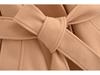 2024 Autumn Women's European & American Style Belted Long Coat