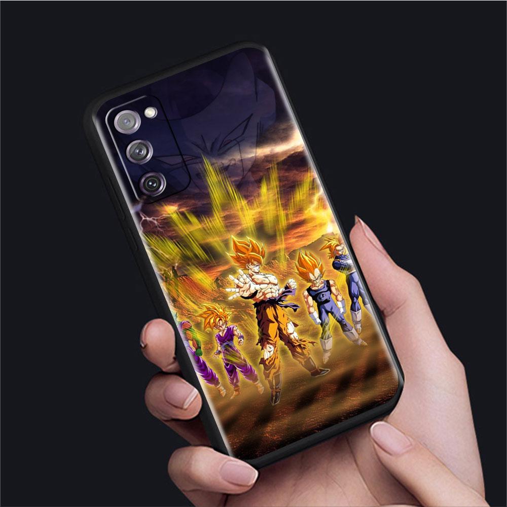 Phone Black Soft Case For Samsung Galaxy S22 S21 S20 Ultra FE S9 S8 S10 Plus Note 20 10 9 Fundas Cover Toriyama Dragons Anime