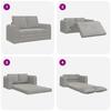 Grey Sleeper Sofa 148 X 71 X 83 Cm Velvet