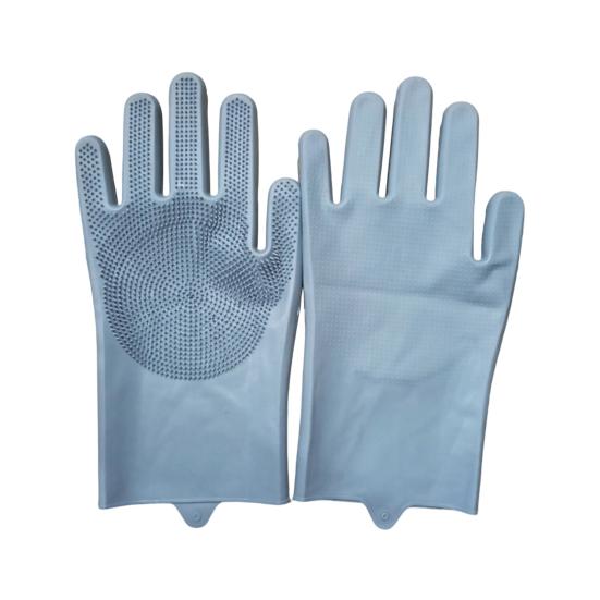 Pet Cleaning Gloves, Anti-Slip Pet Grooming Gloves, Silicone Soft Tooth Bathing Massaging Gloves, Multipurpose Glove for Pet Care And Household